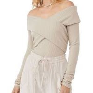 NWT Free People Marley Off The Shoulder Twist Top